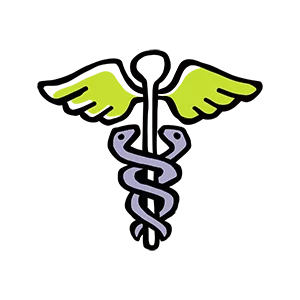 Symbol: Äskulapstab