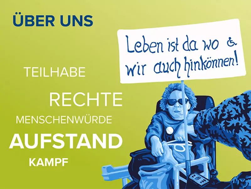 Über uns: Rechte, Menschenwürde, Aufstand, Kampf, Teilhabe