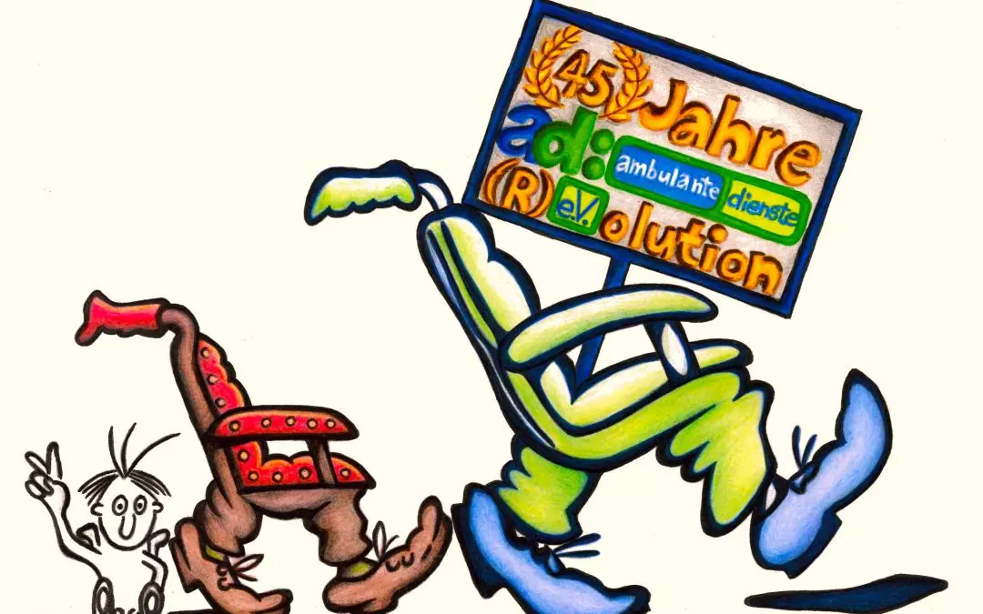 Illustration: 45 Jahre ambulante dienste e.V.